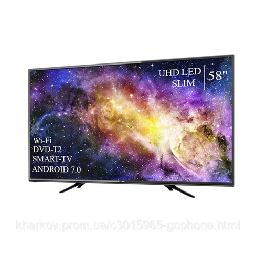 Купить Телевизор DEX 58" Smart-TV/DVB-T2/USB Android 7.0 4К/UHD, цена ...