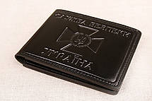 Шкіряна обкладинка СБУ з кишенею чорний 016-01, фото 2