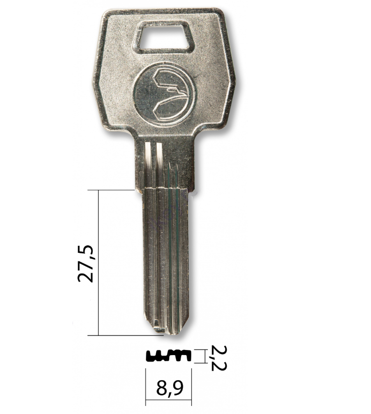 Заготівка ключа DAF вертикальний, фото 1