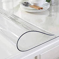 М'яке скло Силіконова захисна скатертина для столу та меблів Soft Glass (3.9х1.0м) товщина 1,5мм Прозора
