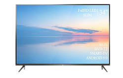 Телевізор TCL 34" Smart-TV/Full HD/DVB-T2/USB Android 13.0 + подарунок