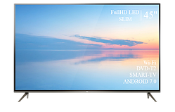 Телевізор до вітальні TCL 45" Smart-TV/Full HD/DVB-T2/USB Android 13.0