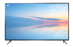 Телевізор TCL 58" Smart-TVB-T2/USB Android 13.0 4К/UHD