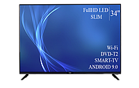 Телевізор Braves 34" Smart-TV/Full HD/DVB-T2/USB Android 13.0 + подарунок