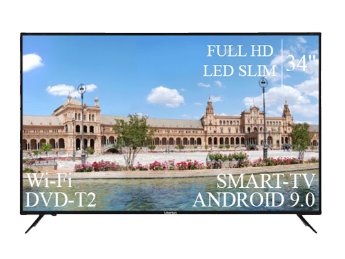 Телевізор Liberton 34" Smart-TV/Full HD/DVB-T2/USB Android 13.0 + подарунок