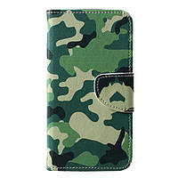 Чехол-книжка Deexe Color Wallet для Motorola Moto E5 Play - Camouflage Pattern