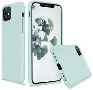 Чохол Silicone Case full для iPhone 11 Mint м'ятний (айфон 11)