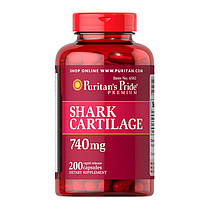 Для суглобів Puritan's Pride Shark Cartilage 740 mg 200 капс, фото 2