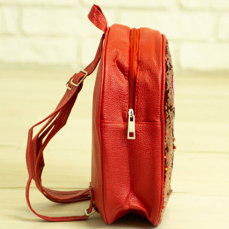 Дитячий рюкзачок ЛОЛ з паєтками - №19-41-2 Червоний, фото 2