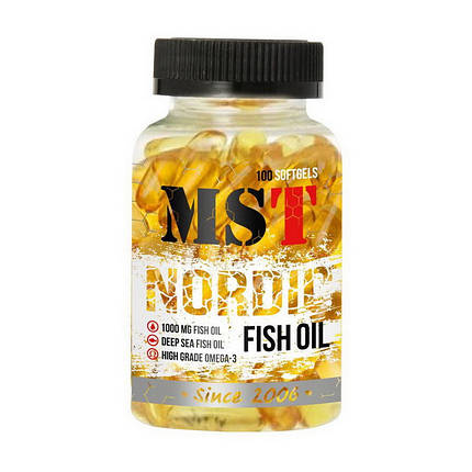 Омега MST Sport Nutrition Nordic Fish Oil 100 капсул Жирні кислоти, фото 2