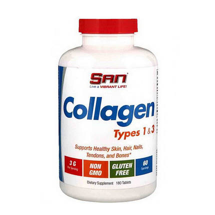 Колаген SAN Collagen Types тип 1 і 3 180 таб, фото 2