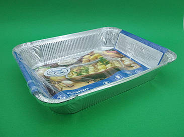 Комплекти алюмінієві контейнери для їжі об'єму 3100 мл R98G 2шт./уп.