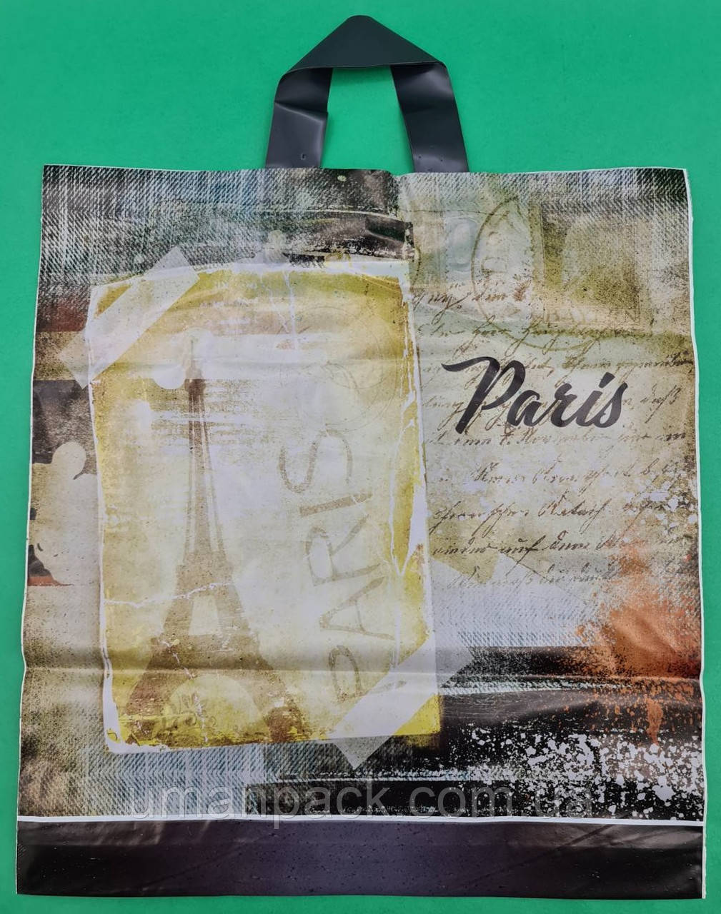 Пакет із петльовою ручкою спр п "БК Париж" (38х42) 90мк ДПА (50 шт.)