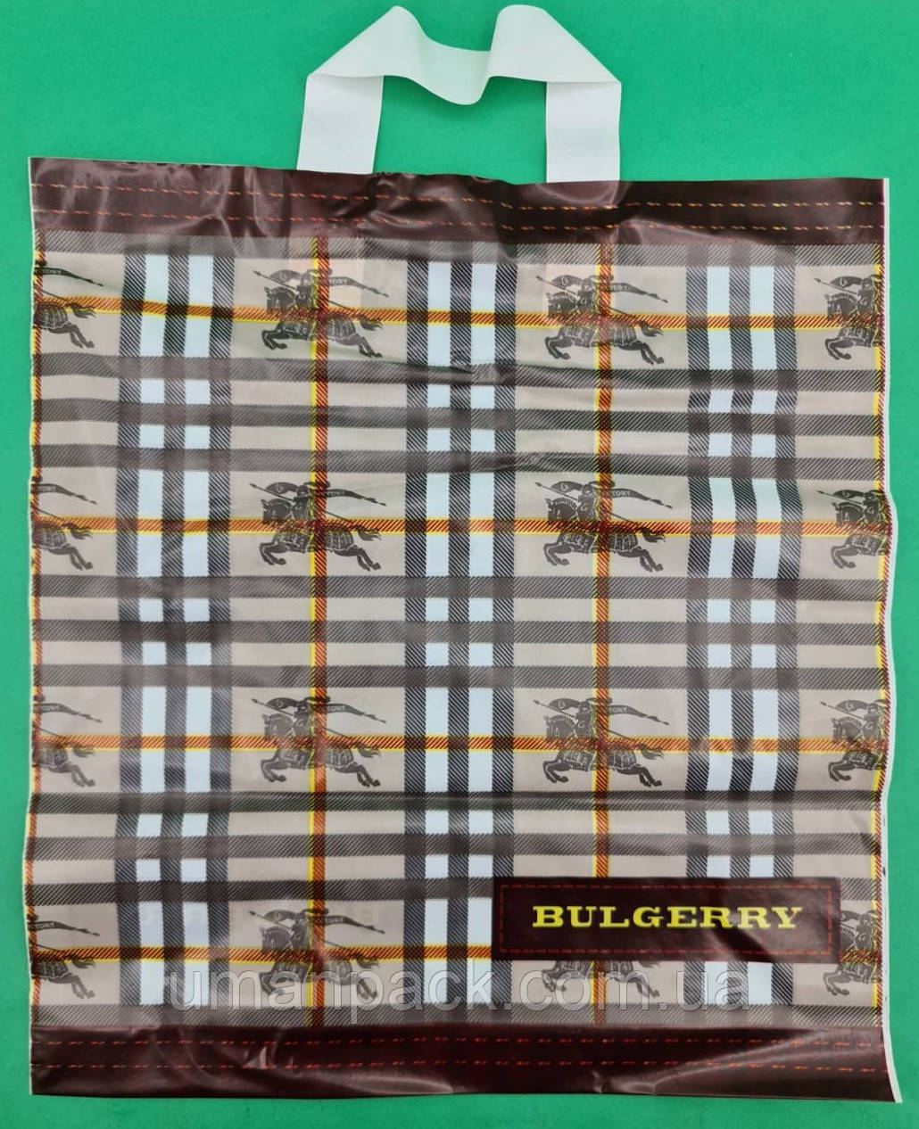 Пакет із петльовою ручкою спр п "Булгурі" (38х42+3) 90 мк ДПА (50 шт.)