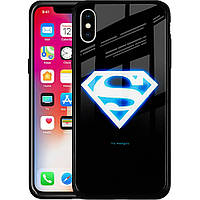 Накладка luminous glass case apple iphone x xs (superman) Накладка Luminous Glass Case Apple iPhone