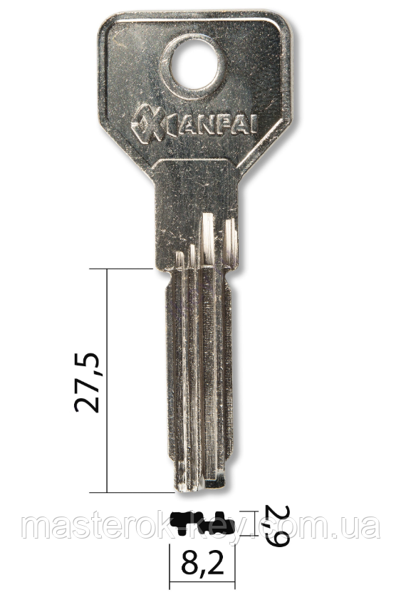 Заготівка ключа CI-25 (латунь)