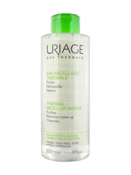 Мицеллярная вода Урьяж для комбинированной и жирной кожи Uriage Thermal Micellar Water Combination Oily 500мл
