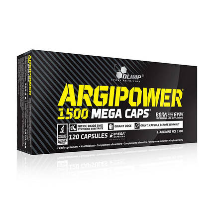 Аргінін Olimp ARGIPOWER 1500 120 кап, фото 3