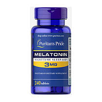 Мелатонін Puritan's Pride Melatonin 3 mg 240 таб, фото 2