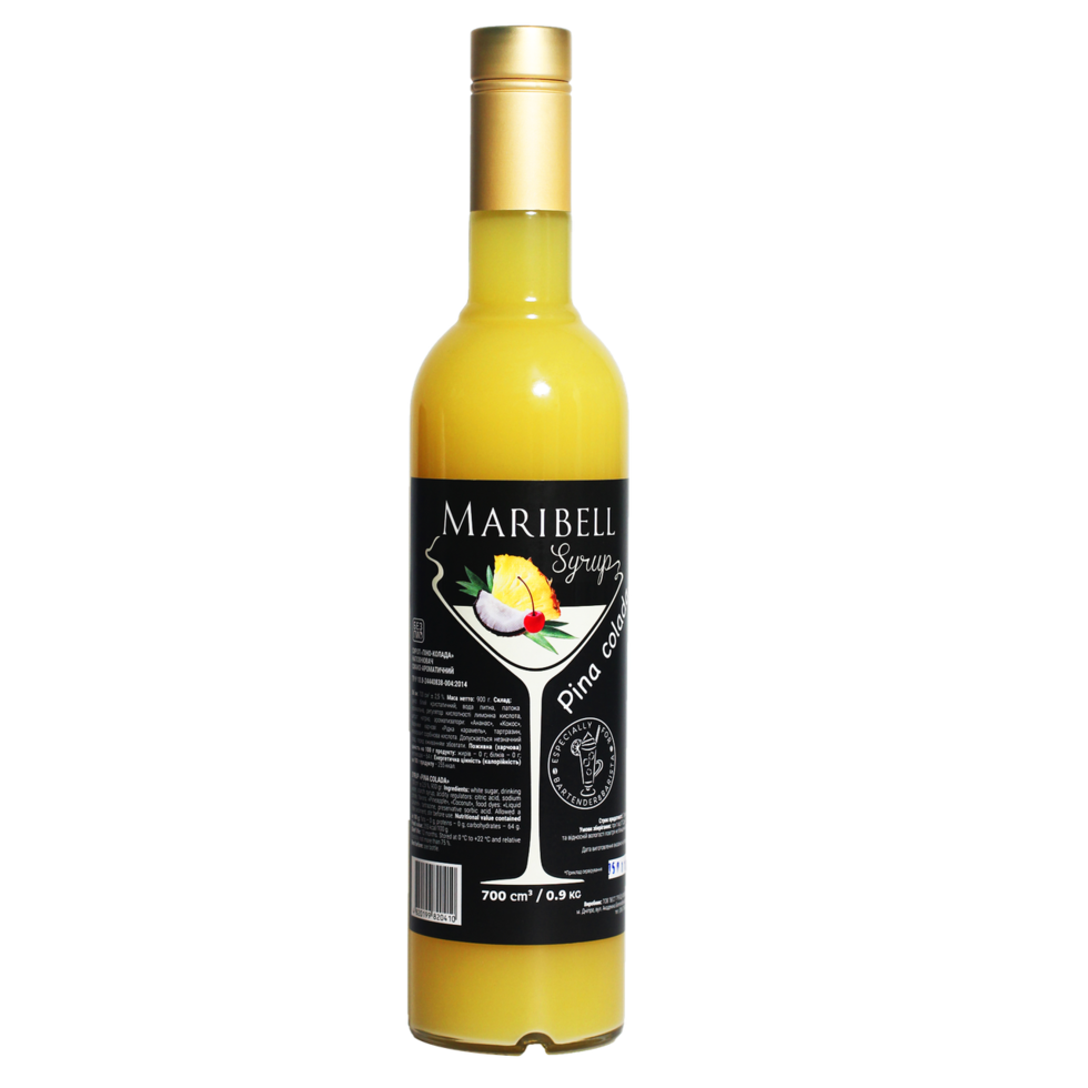 Сироп Піно колада коктейльний Maribell 700мл десертний для напоїв кави коктейлів