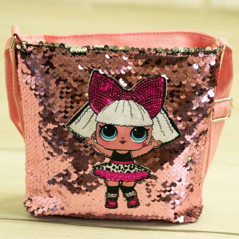 Дитяча сумочка ЛОЛ з паєтками - №19-41-3 - Рожевий Diva, фото 2