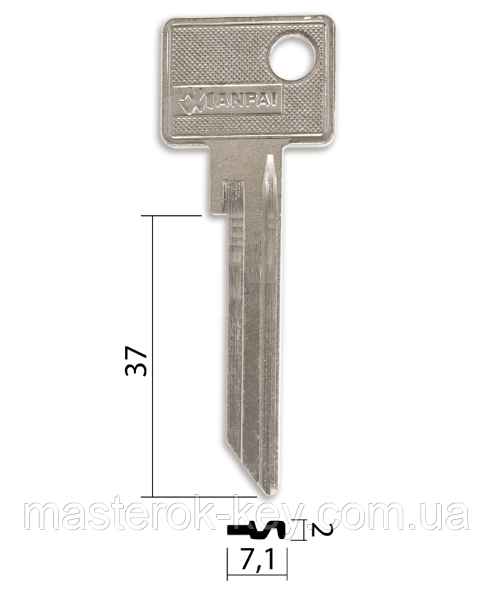 Заготівка ключа PET-1