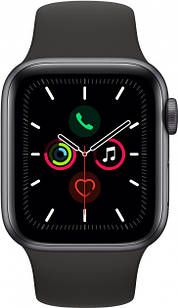 Смарт-Apple Watch Series 5 GPS 40mm Space Gray Aluminium Case with Black Sport Band (MWV82UL/A)