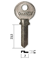 Заготовка ключа TRI-5D