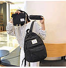 Рюкзак набір жіночий 3 в 1 (клатч, пенал) чорний SUQI (AV237), фото 4