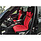 Накидки сидінь на флісі "Алькантара" червоні, широкі, комплект перед+зад "PREMIUM", фото 4