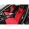 Накидки сидінь на флісі "Алькантара" червоні, широкі, комплект перед+зад "PREMIUM", фото 5