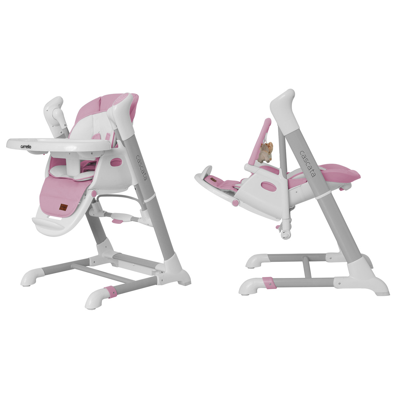 Дитячий стільчик для годування CARRELLO Cascata CRL-10303 Lavender Pink | Стільчик-гойдалка, шезлонг Каррелло