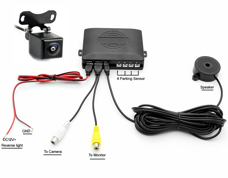 Система парковки HD-M401 динамическая разметка +камера заднего вида, матрица PC4089 - фото 6 - id-p1226275876