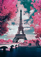 Алмазная вышивка "Эйфелева башня" париж, город, небо,полная выкладка, ,мозаика 5d, наборы 40х50 см