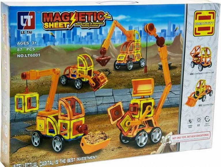 Конструктор магнітний 3D Magnetic Sheet, 87 дет., LT6001