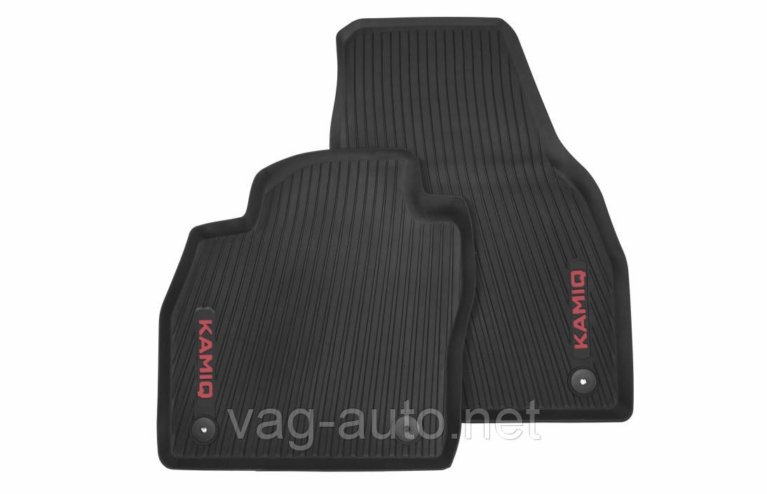 Килимки гумові Kamiq к-т 2 шт. (black/red)