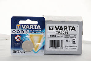 Батарейка для годинника літієва. Varta CR2016 3.0V 70mAh 20x1.6mm