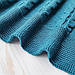 Плед в'язаний Ohaina коси 180x160 Ocean Blue, фото 5