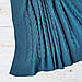 Плед в'язаний Ohaina коси 180x160 Ocean Blue, фото 4