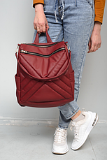 Сумка-рюкзак Sambag Трейсі 30*31*15 см бордовий, фото 3