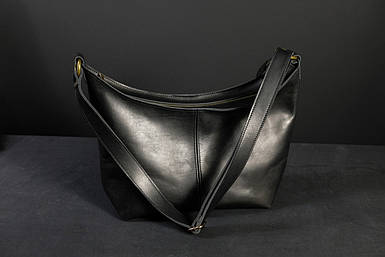 Жіноча сумка Сьюзан з натуральної шкіри колір Чорний