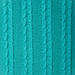 Плед в'язаний Ohaina коси 180x160 cotton Turquoise, фото 5