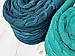 Плед в'язаний Ohaina коси 180x160 cotton Turquoise, фото 8