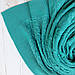 Плед в'язаний Ohaina коси 180x160 cotton Turquoise, фото 6