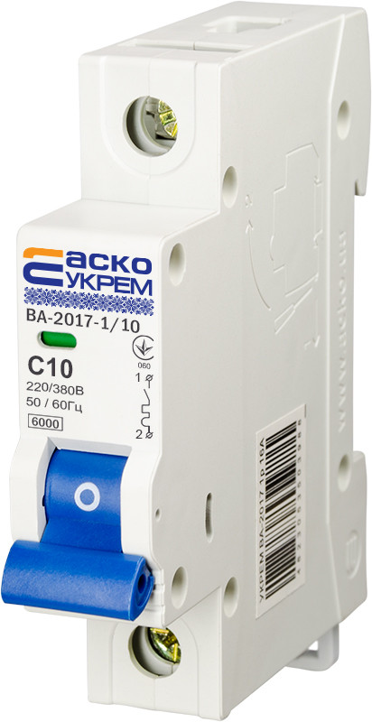 Автоматичний вимикач УКРЕМ ВА-2017/С 1р 10А АСКО