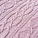 Плед в'язаний Ohaina коси 220x200 Powder Pink, фото 3
