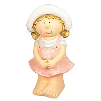Садова фігурка дівчинка, 40х20х19 см, рожевий, магнезія (820719-1)