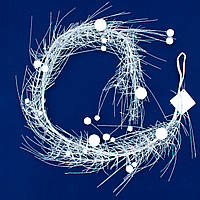 Гірлянда з кулями, 120 см, біла Новорічна декорація (770229-5)