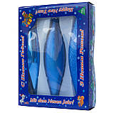 Набір ялинкових іграшок бурульки, 3 шт, 3х15 см, синій, скло (390120-4), фото 2