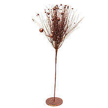 Дерево на підставці з кулями, 120 см, коричневий, метал, пластик Новорічна декорація (770090-4)